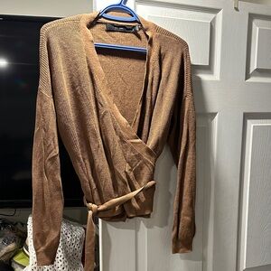 Vero Moda Tan Wrap Cardigan